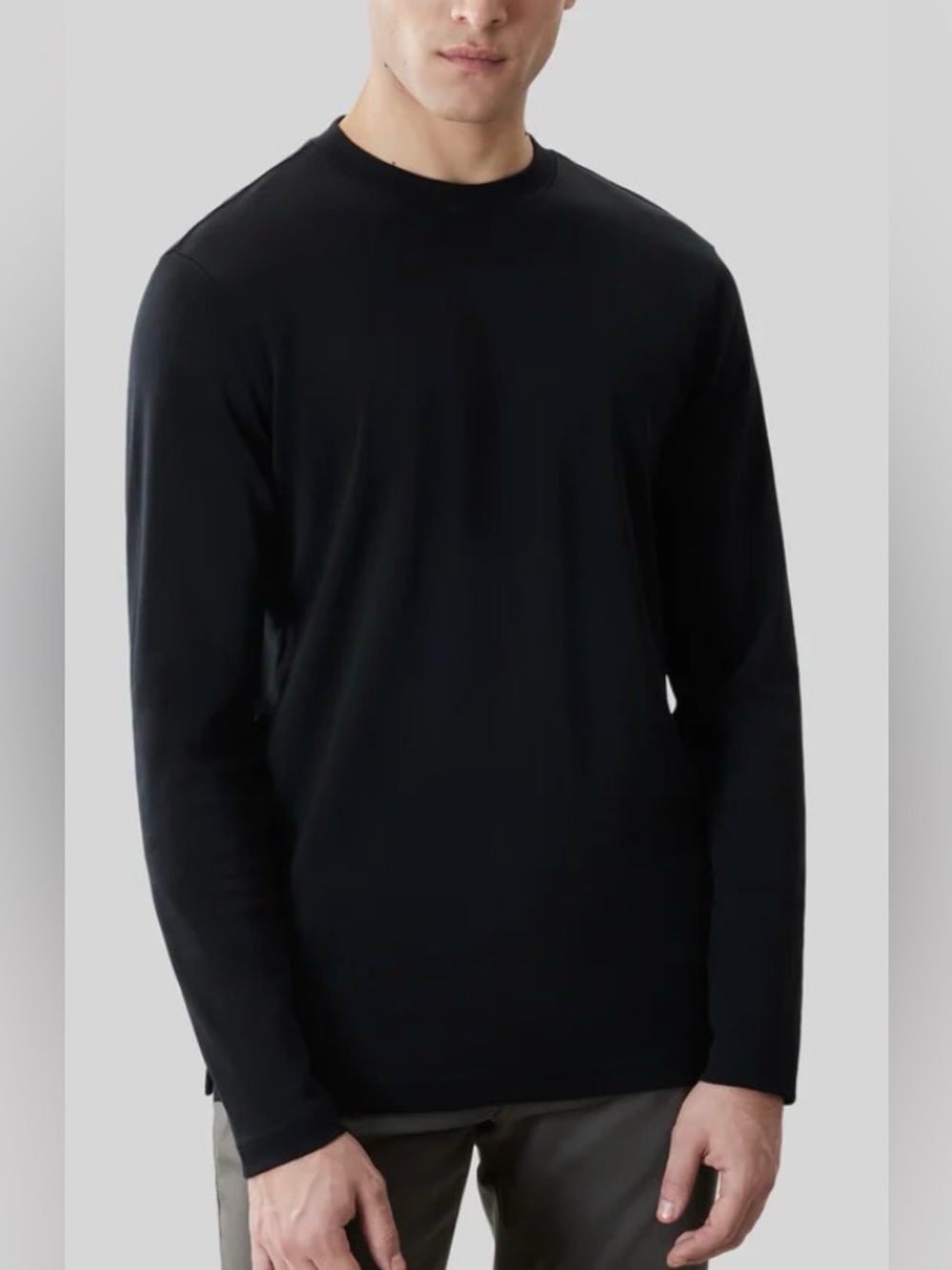 Robert Barakett Black Long-Sleeve Crew Neck Shirt
